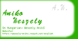 aniko weszely business card
